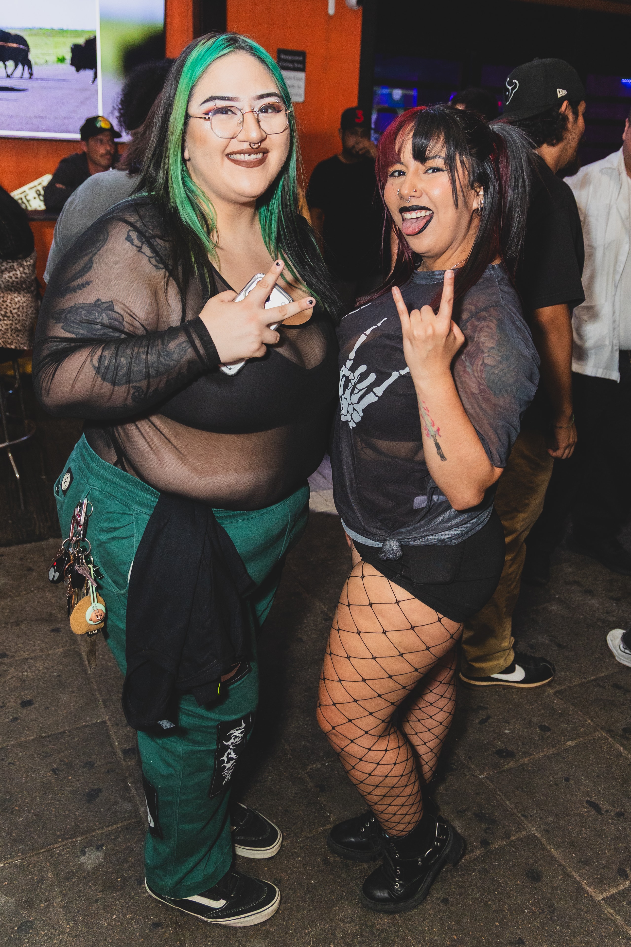 Two attendees in emo style at SATX Emo Club