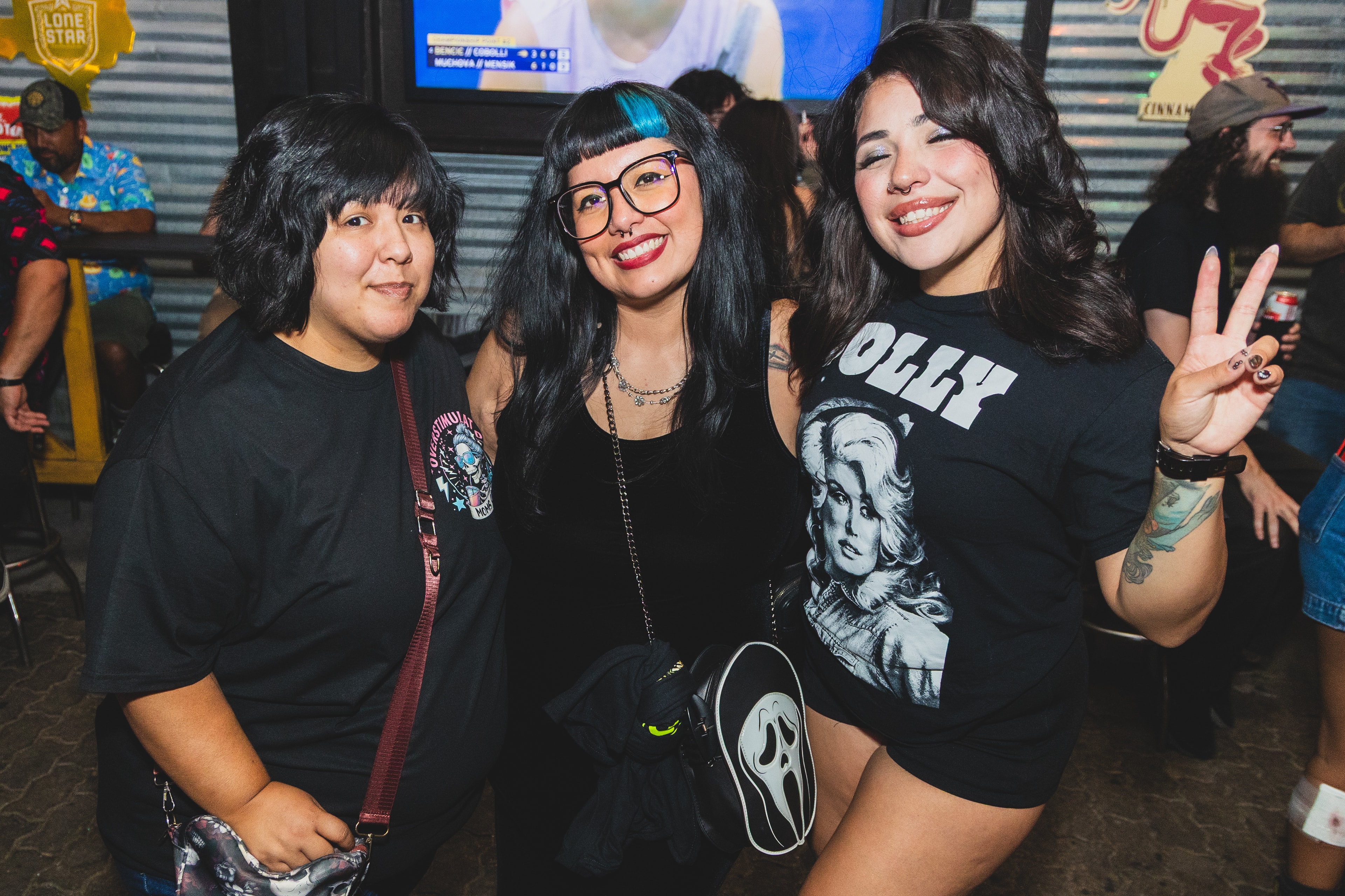 Three friends at SATX Emo Club