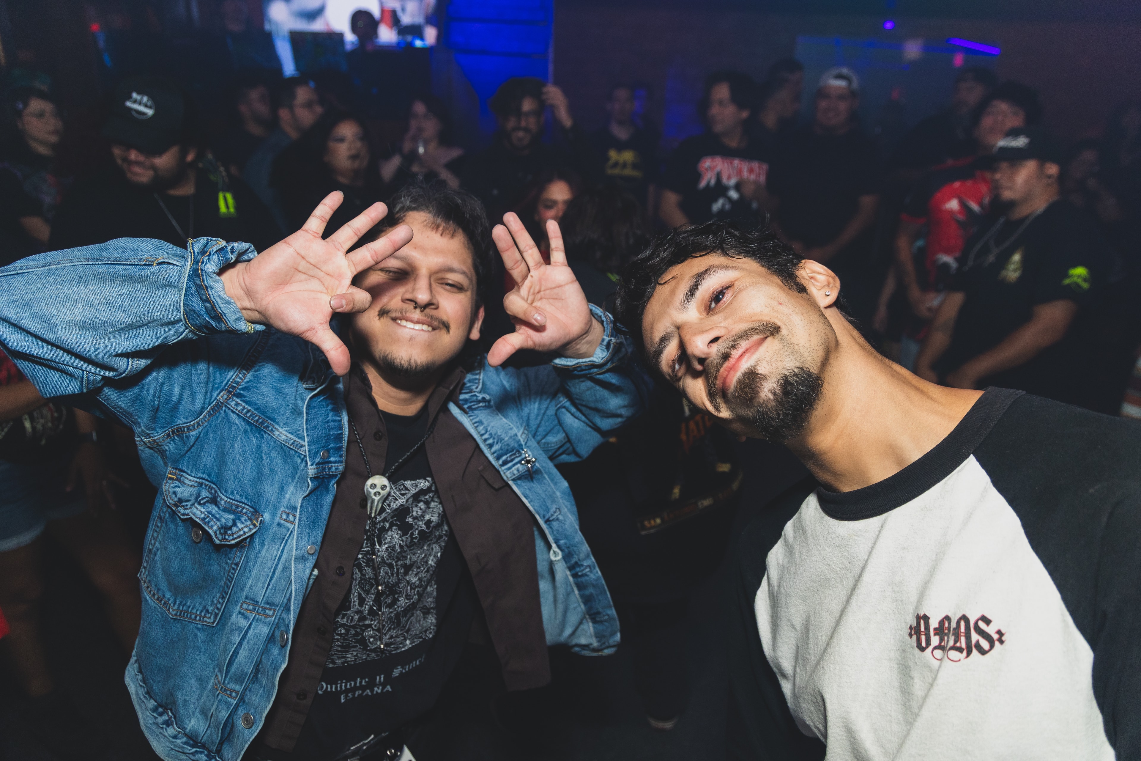 Two friends at SATX Emo Club dance floor