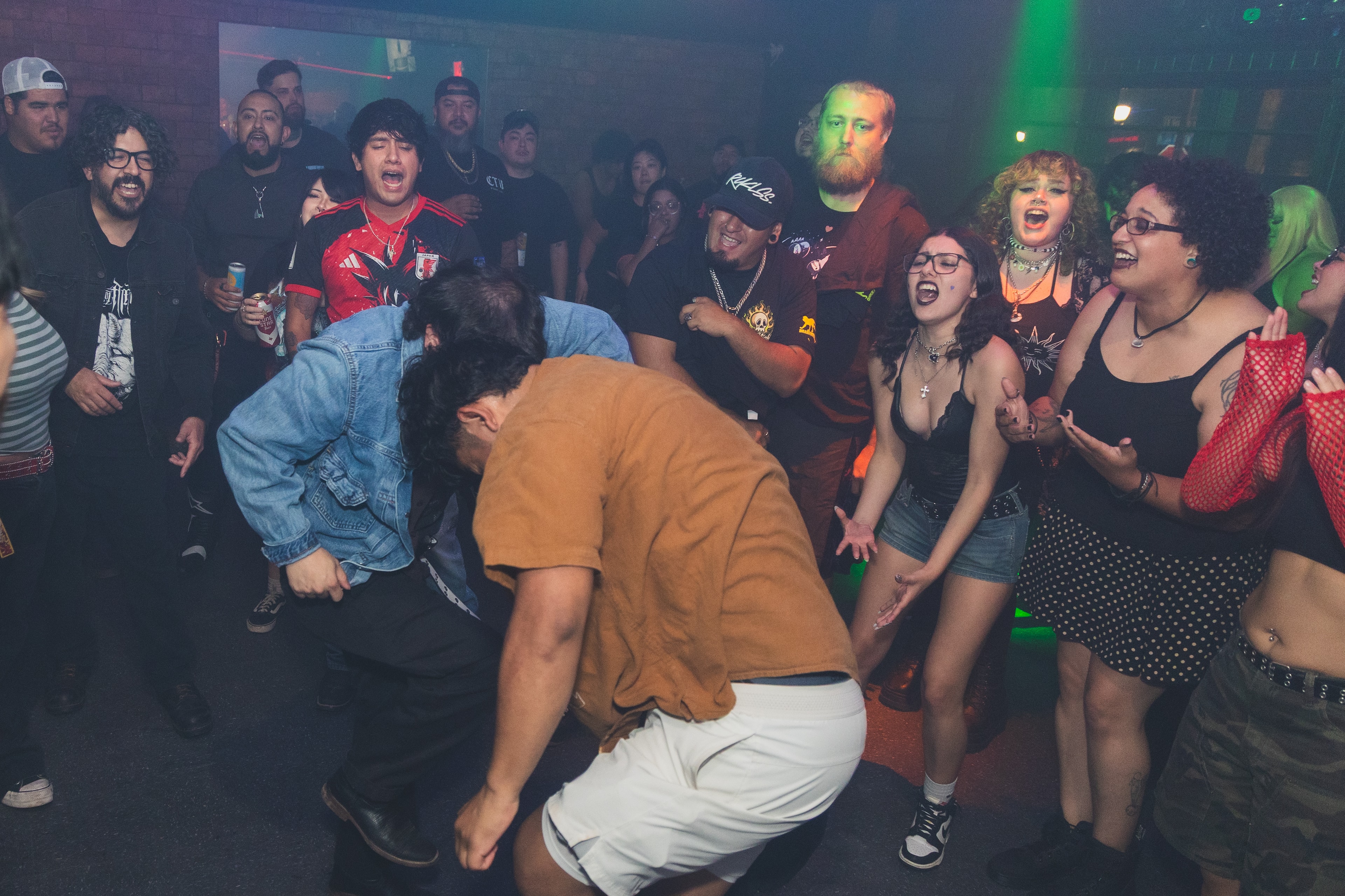 Crowd going wild on the dance floor at SATX Emo Club