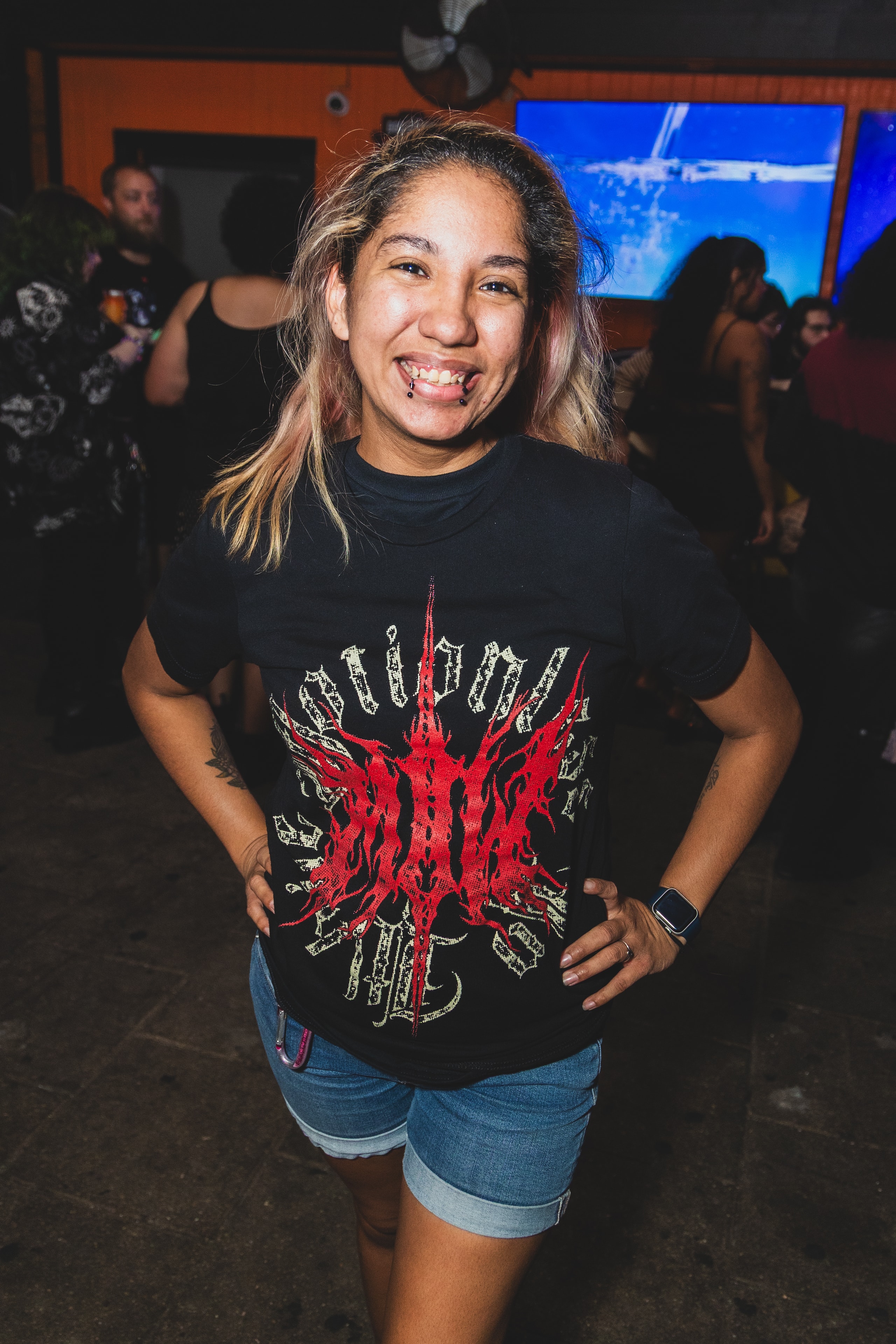 Attendee smiling at SATX Emo Club
